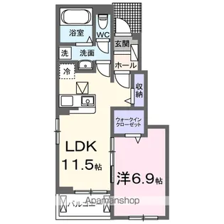 シャーロットタウンⅦ【1階】の間取り
