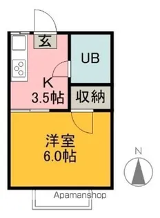 赤松ハイツ【101号室】の間取り