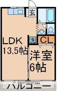 ビュー 花ノ丘【1階】の間取り