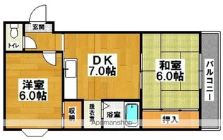 カーサナカオ【201号室】の間取り