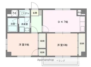 シャトー野比【3階】の間取り