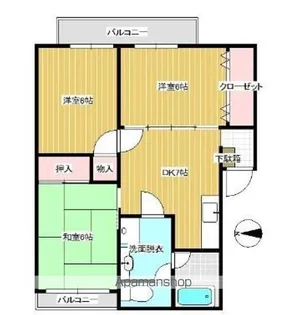 福岡県福岡市東区下原2丁目【アパート】の間取り