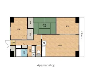 グレイスコートたちばな【10階】の間取り