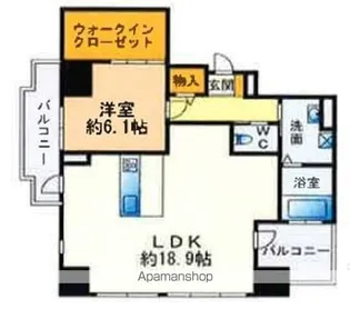 THE CROSS−MENT(ザ クロスメント)【1203号室】の間取り