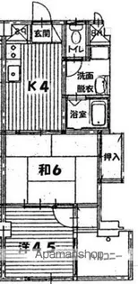 仮屋ビル【303号室】の間取り