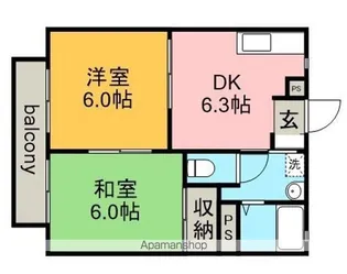 ぷちたうん藤島【1階】の間取り
