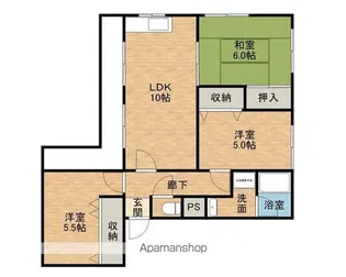 第5池上ハイツ【1階】の間取り