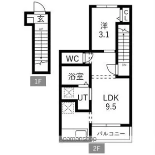 マックスレジデンシア荒巻【2階】の間取り