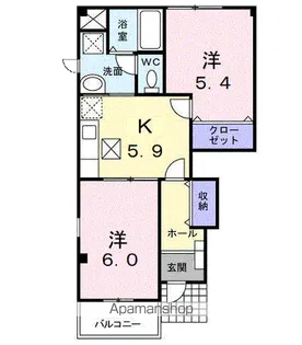 セレーノA【1階】の間取り