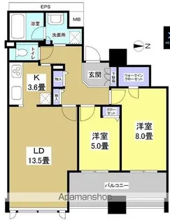 シティタワー浜松【6階】の間取り