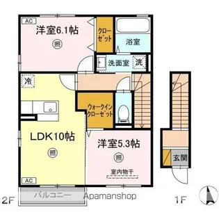 AXIA(アクシア) C【2階】の間取り