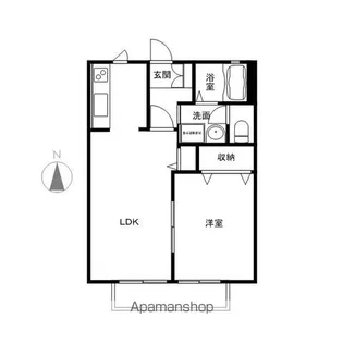 福島県福島市岡部字大旦【アパート】の間取り