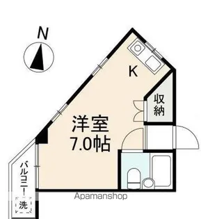栄香ハイツ【4階】の間取り