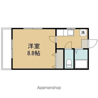 パレス夕顔瀬Ⅱ【D号室】の間取り