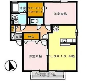 リジェール東山崎 C・D棟【1階】の間取り