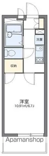 レオパレスベイサイドコート横浜【3階】の間取り