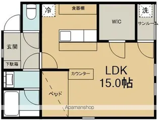 メイプルSACHI・Ⅰ【103号室】の間取り