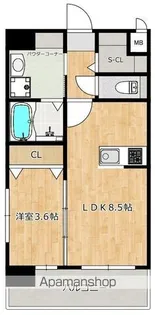 RESIAS ONE TENJINMINAMI BLDG【4階】の間取り
