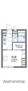 レオパレスルミエール【2階】の間取り