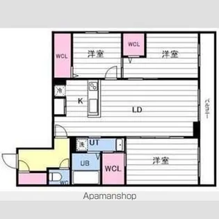 CARRERA行啓通【3階】の間取り
