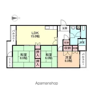 フジシャトー【3階】の間取り