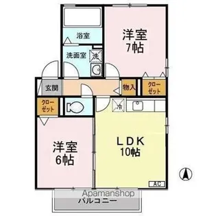 リビングタウン桜田南 B【2階】の間取り