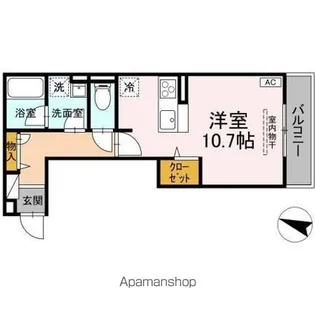 西町SUZUKAZE【1階】の間取り