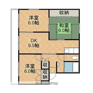 田原マンション【3階】の間取り