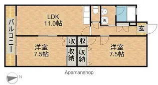 スクエア5【2階】の間取り