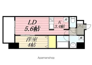 BRIGHT HEARTS HAKOZAKI【202号室】の間取り