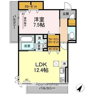 PRESTIGEA72 A棟【3階】の間取り