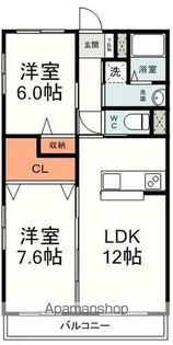 ナショナルガーデン小黒【1階】の間取り