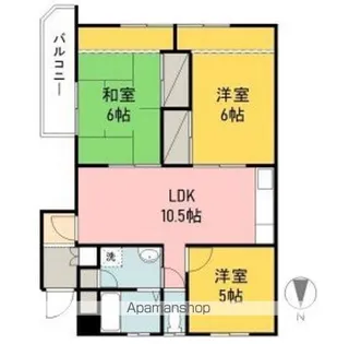 越智ハイツ【2階】の間取り