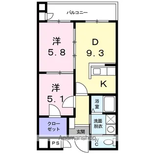 パールヒルズ入江町【6階】の間取り