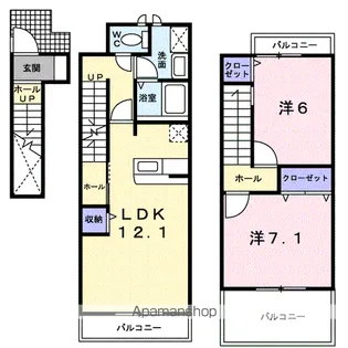 クラール ブリーゼ【2階】の間取り