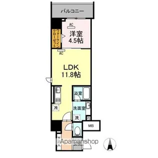 1LDKの間取り画像