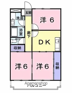 コーポ羽根西【1階】の間取り