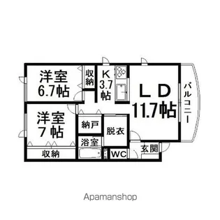 レ フレール【1階】の間取り