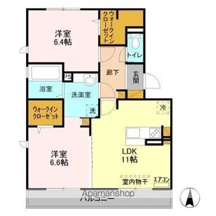 ウィステリア【2階】の間取り