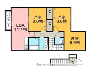グランドアマレーⅥ番館【2階】の間取り