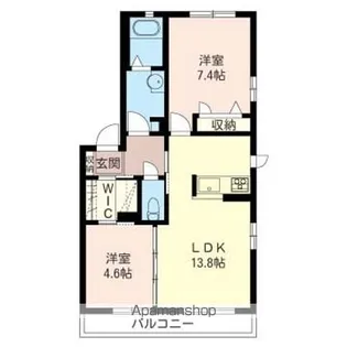 ウィステリアA【101号室】の間取り