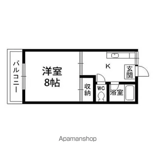ファウンテン幸74D【205号室】の間取り
