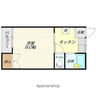BーUNIT2【207号室】の間取り