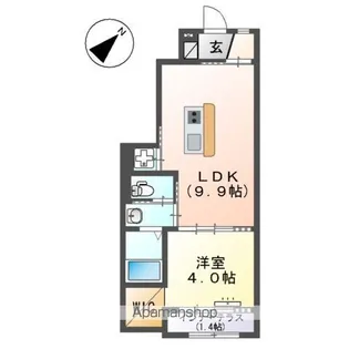 JIN2ND【106号室】の間取り