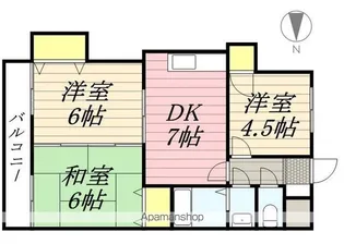 エスティーム・アン櫛原【202号室】の間取り