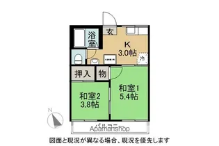 ハイツ丸山A棟【203号室】の間取り