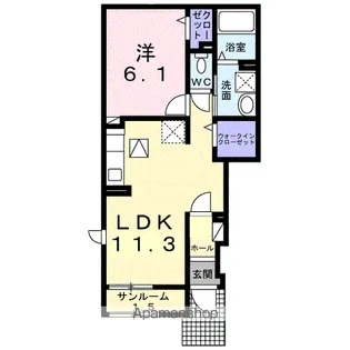 サンリット.FJ Ⅰ【1階】の間取り