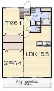 ジュネスⅡ【302号室】の間取り