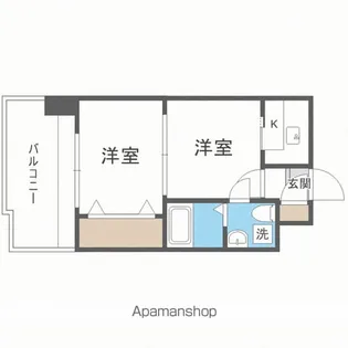 エステートモア薬院通り【6階】の間取り