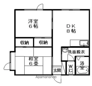 ハイツサンクス【B号室】の間取り